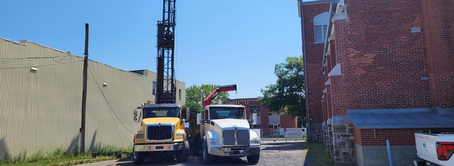Derrière les clôtures du chantier de la nouvelle bibliothèque Jean-Marc-Belzile | Capsule 1 : La géothermie